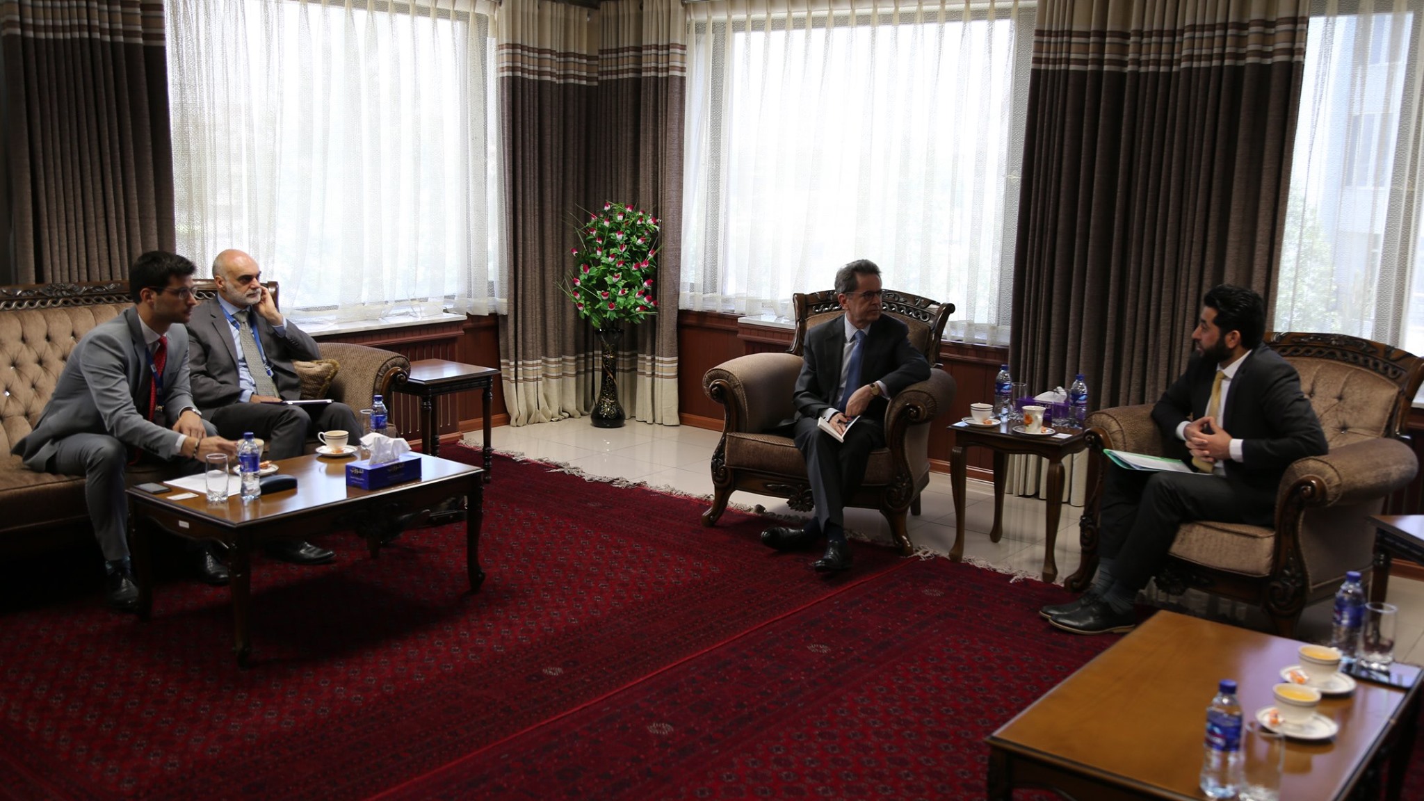 The Auditor General of the Supreme Audit Office meet with the European Union Ambassador to Afghanistan
